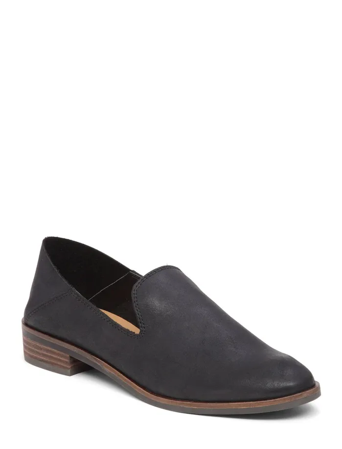 Shoes Women Lucky Brand Cahill Leather Flat Black