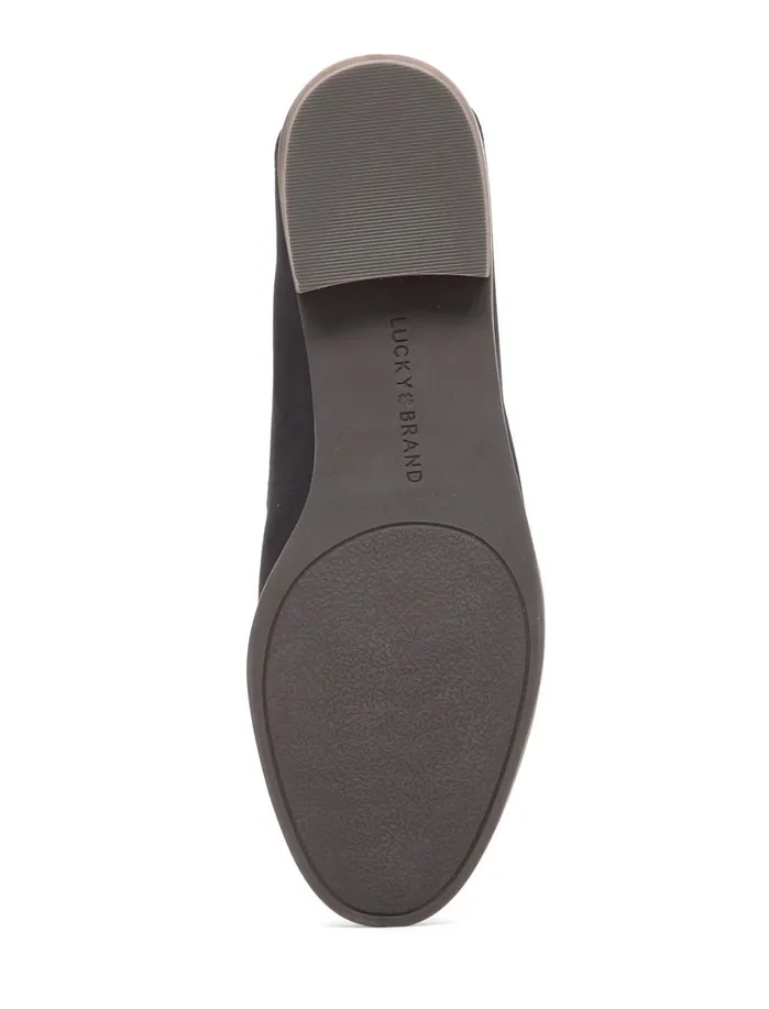 Shoes Women Lucky Brand Cahill Leather Flat Black