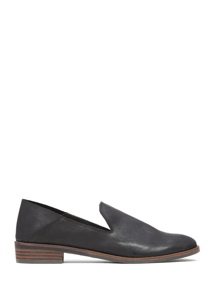 Shoes Women Lucky Brand Cahill Leather Flat Black