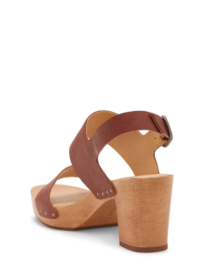 Shoes Women Lucky Brand Hemzi Wood Heel Dark Brown