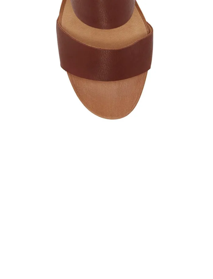Shoes Women Lucky Brand Hemzi Wood Heel Dark Brown