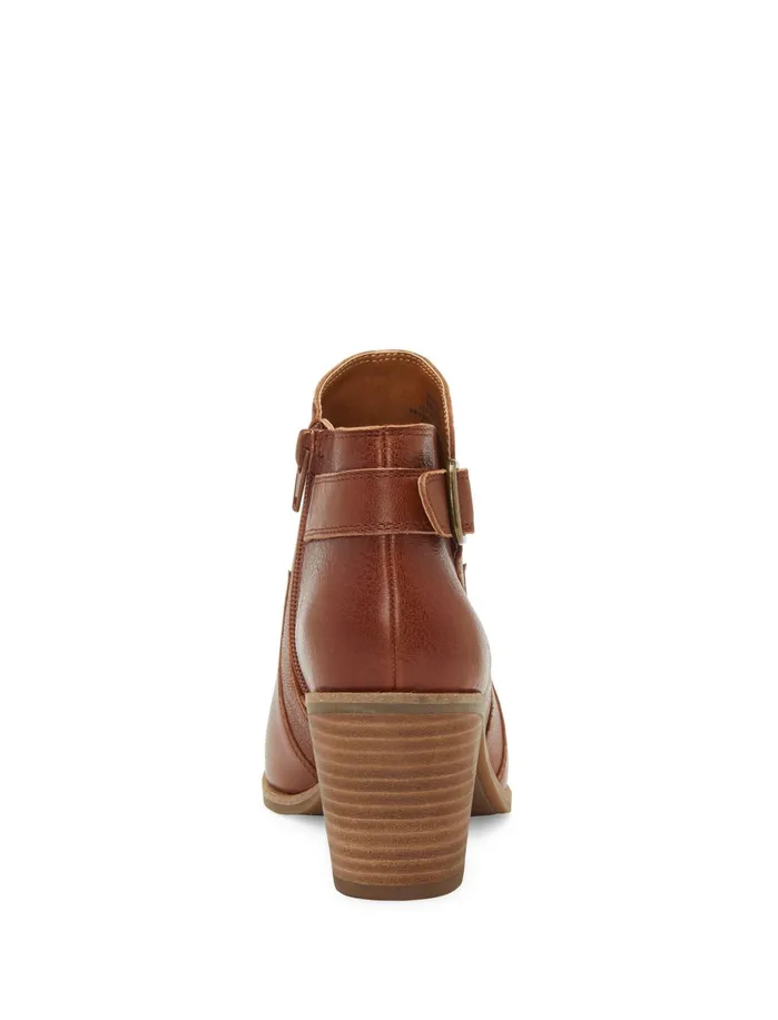 Shoes Women Lucky Brand Kauto Leather Bootie Dark Brown