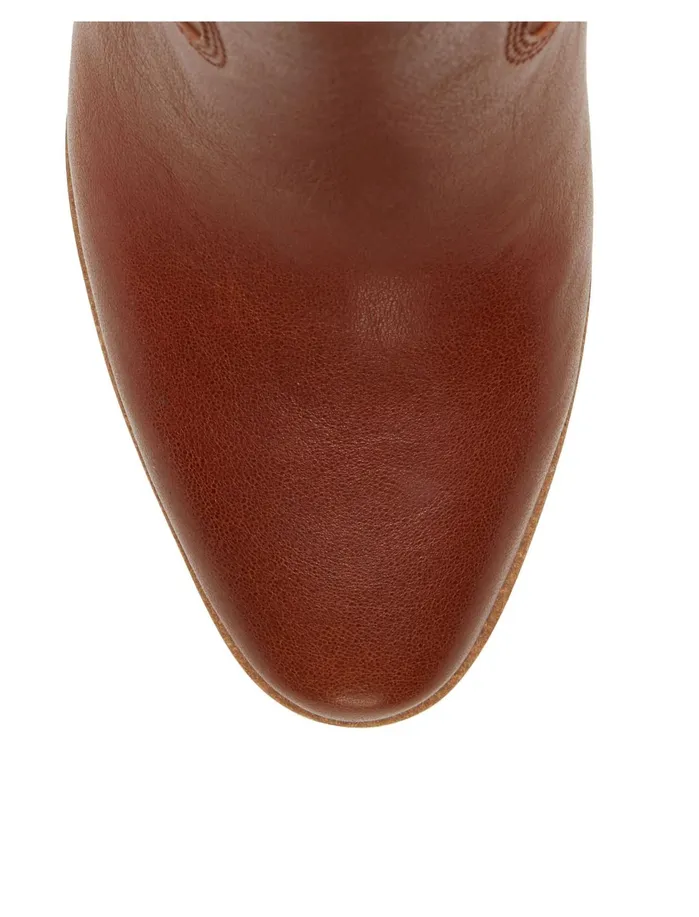 Shoes Women Lucky Brand Kauto Leather Bootie Dark Brown