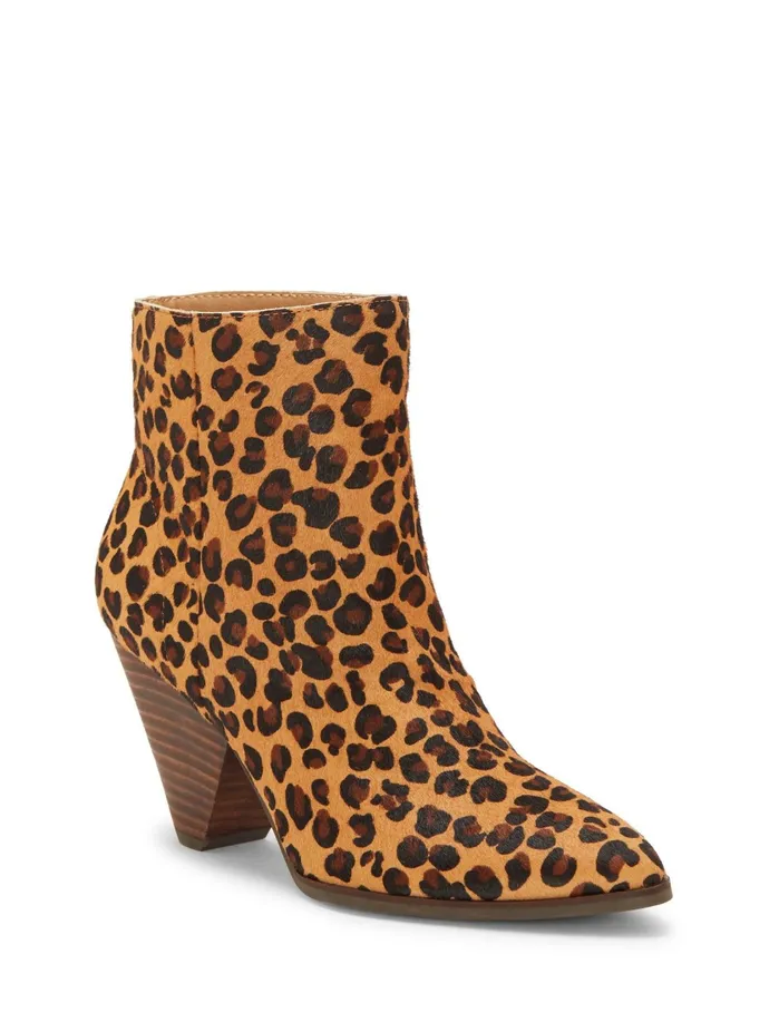 Shoes Women Lucky Brand Munise2 Calf Hair Bootie Medium Dark Brown