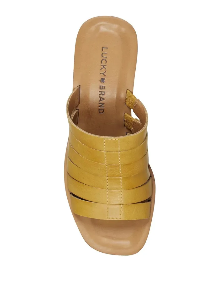 Shoes Women Lucky Brand PAYDIN OPEN TOE HEEL Gold