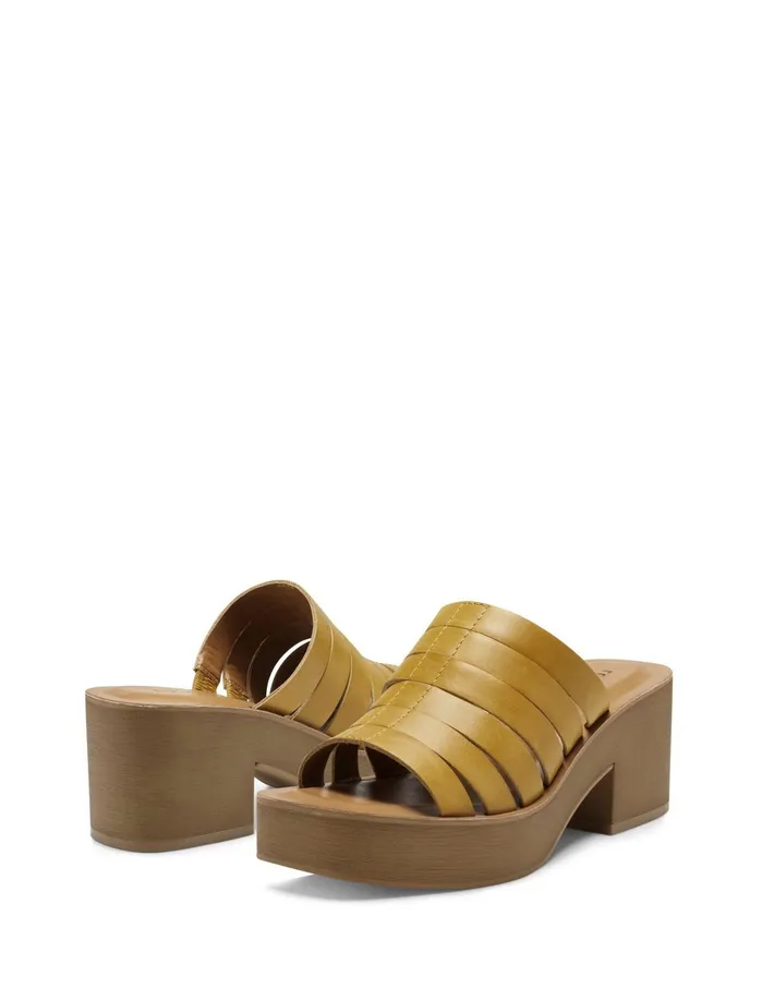 Shoes Women Lucky Brand PAYDIN OPEN TOE HEEL Gold
