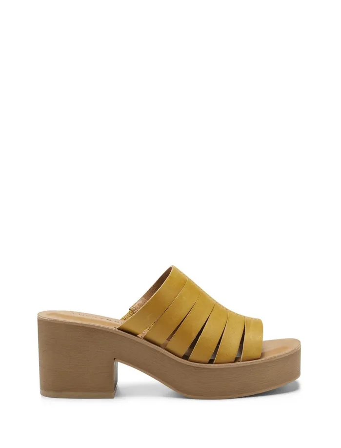 Shoes Women Lucky Brand PAYDIN OPEN TOE HEEL Gold