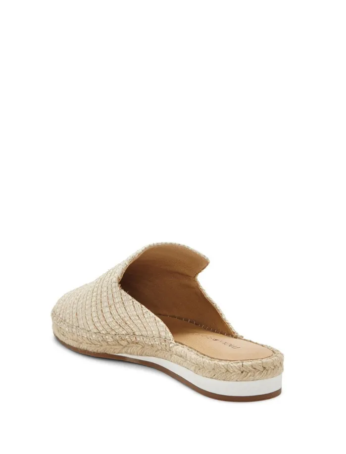 Shoes Women Lucky Brand Revea Canvas Espadrille Flat Slides Open Beigekhaki