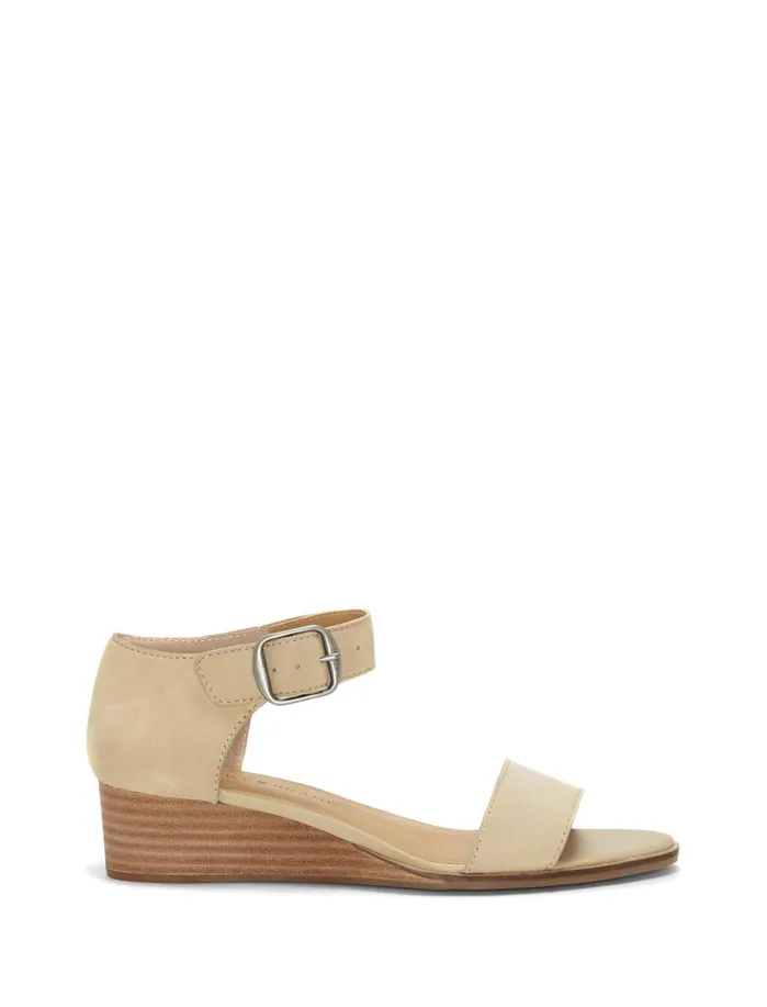 Shoes Women Lucky Brand Riamsee Suede Wedge Medium Beige