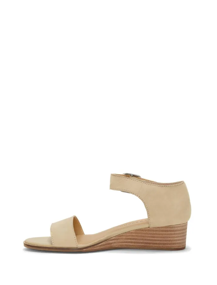 Shoes Women Lucky Brand Riamsee Suede Wedge Medium Beige