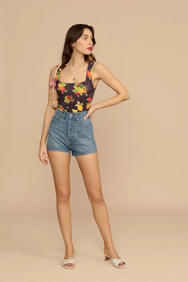 Short ADAM Indigo Double Stone Uni Women Rouje Pants