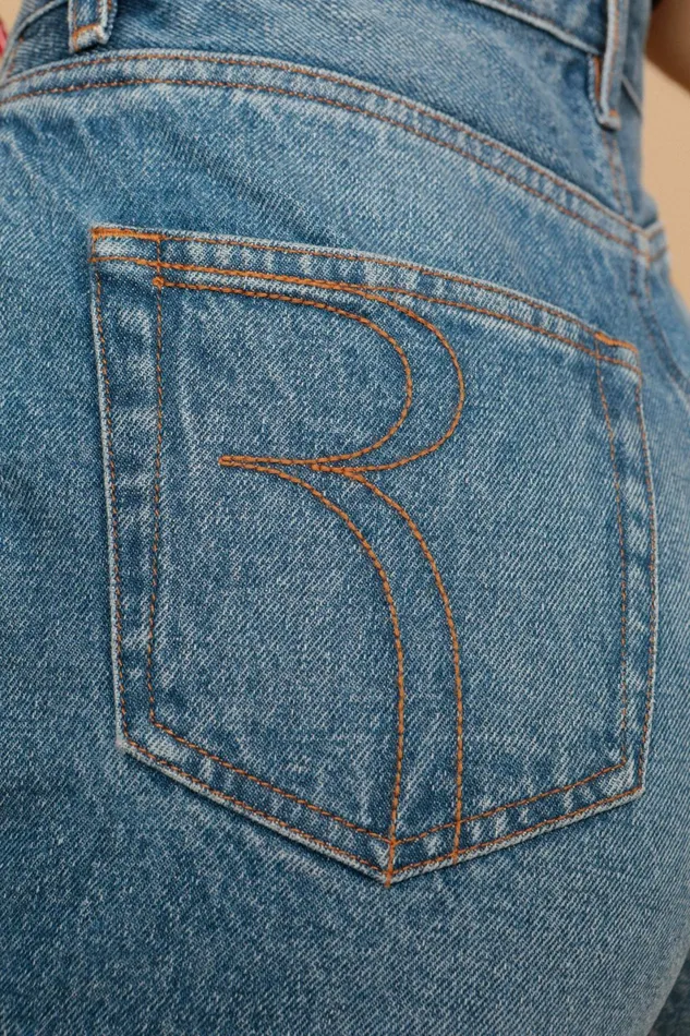 Short ADAM Indigo Double Stone Uni Women Rouje Pants