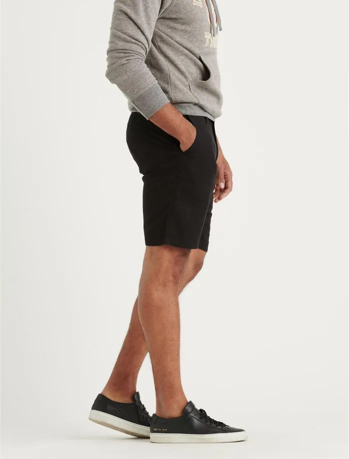 Shorts Men Lucky Brand Linen Flat Front Short Black Onyx