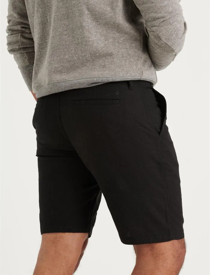 Shorts Men Lucky Brand Linen Flat Front Short Black Onyx