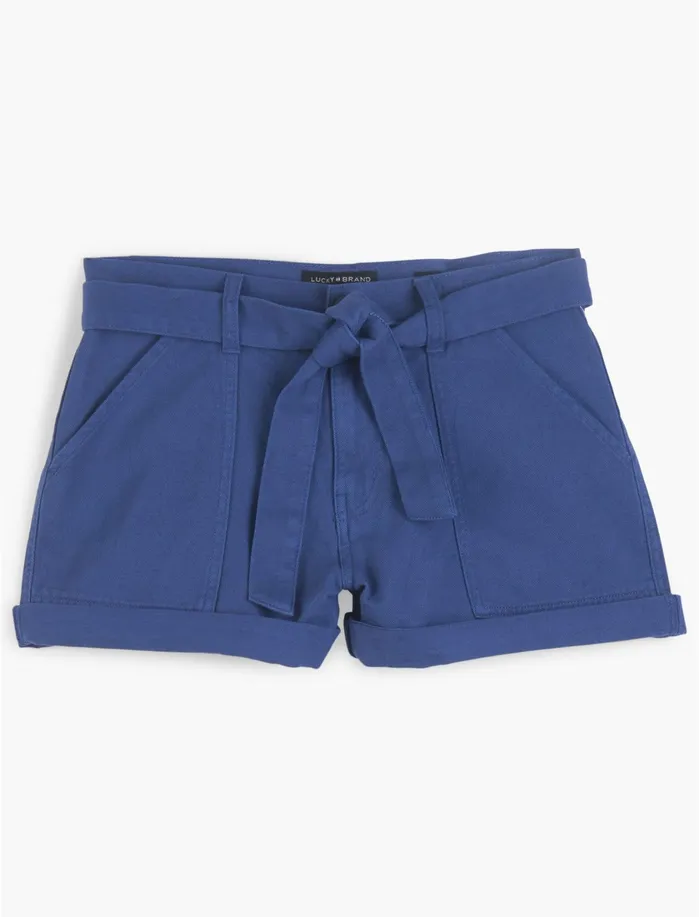 Shorts Women Lucky Brand Mid Rise Utility Short Dark Blue