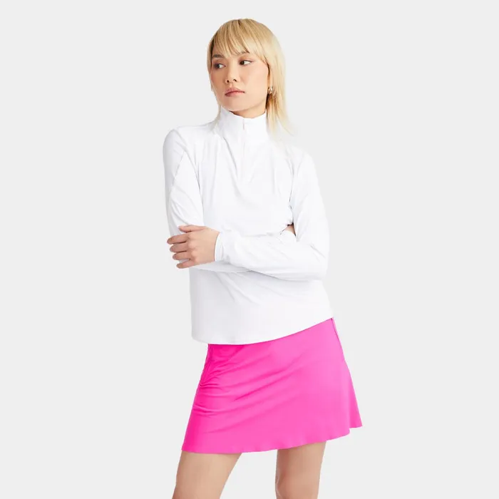 Silky Tech Nylon ALine Skort Day Glow Pink Women GFORE Bottoms