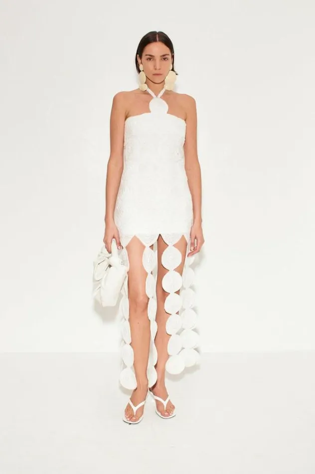 Simon Miller Dresses Beep Beep Dress In Pearl Hand Knit Lurex Crochet Spring Dress Pearl 8211 Shop Simon Miller Dresses Beep Beep Dress In Pearl Hand Knit Lurex Crochet Spring Dress Pearl 8211 Shop