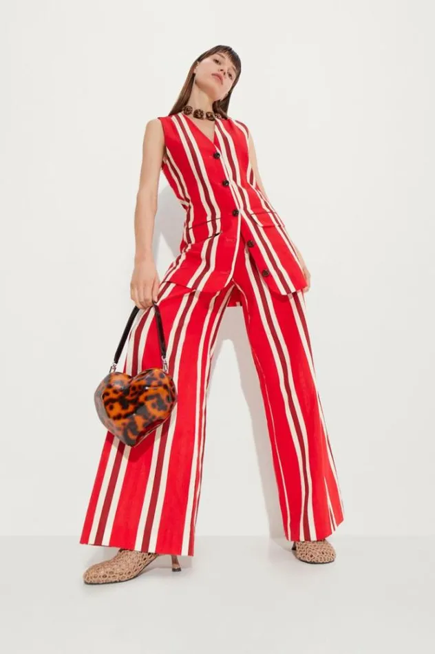 Simon Miller Dresses Carob Linen Mini Dress In Moroccan Spice Stripe Moroccan Spice Stripe 8211 Shop