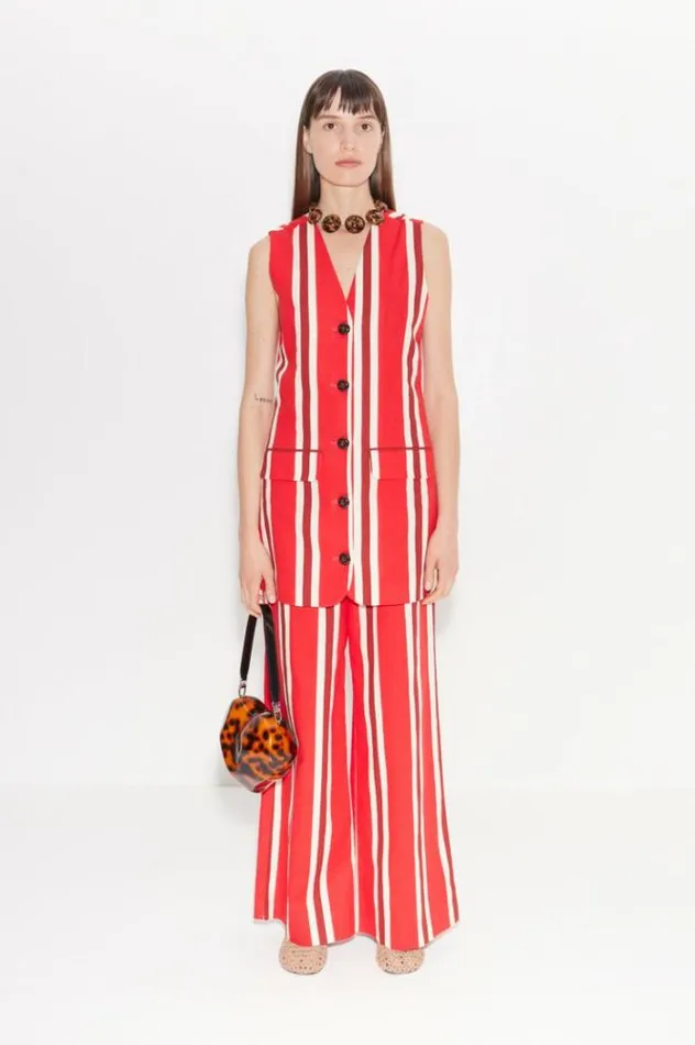 Simon Miller Dresses Carob Linen Mini Dress In Moroccan Spice Stripe Moroccan Spice Stripe 8211 Shop
