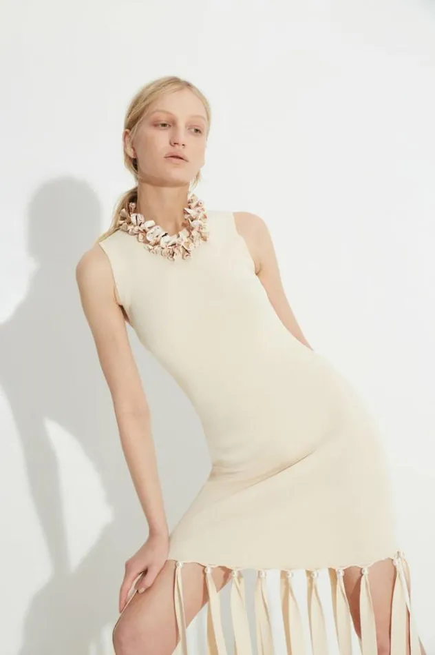 Simon Miller Dresses Knits By Eclisse Sleeveless Dress In Ivory Ivory 8211 Shop