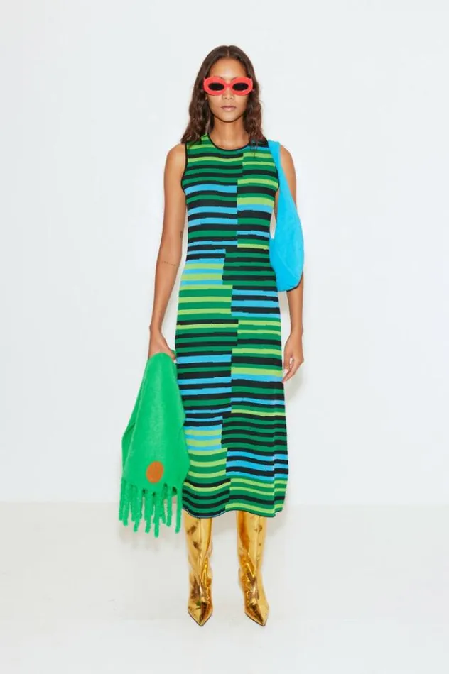 Simon Miller Dresses Knits By Sleeveless Axon Dress In Stacked Stripe Stacked Stripe 8211 Shop