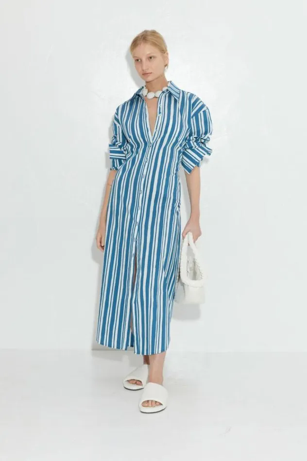 Simon Miller Dresses Loch Poplin Dress In Ink Macadamia Stripe Ink Macadamia Stripe 8211 Shop Simon Miller Dresses Loch Poplin Dress In Ink Macadamia Stripe Ink Macadamia Stripe 8211 Shop