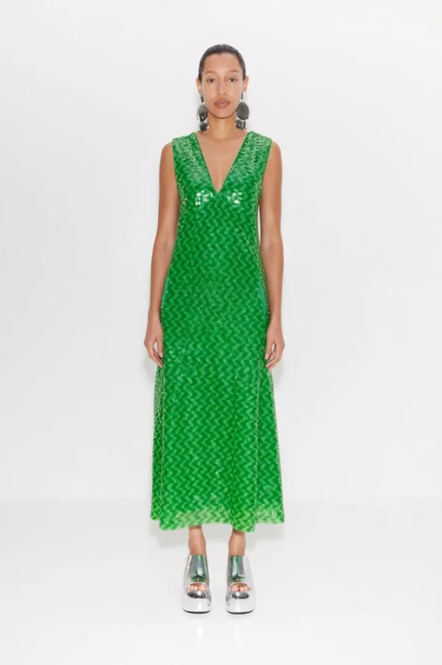 Simon Miller Dresses Nori Sequin Dress In Gummy Green Multi Gummy Green Multi 8211 Shop