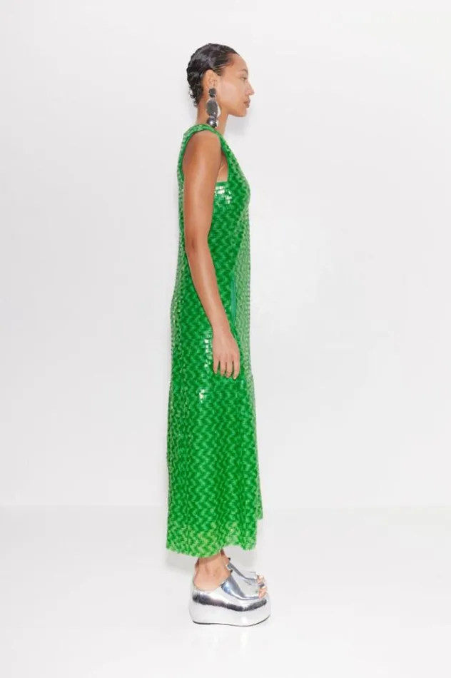 Simon Miller Dresses Nori Sequin Dress In Gummy Green Multi Gummy Green Multi 8211 Shop