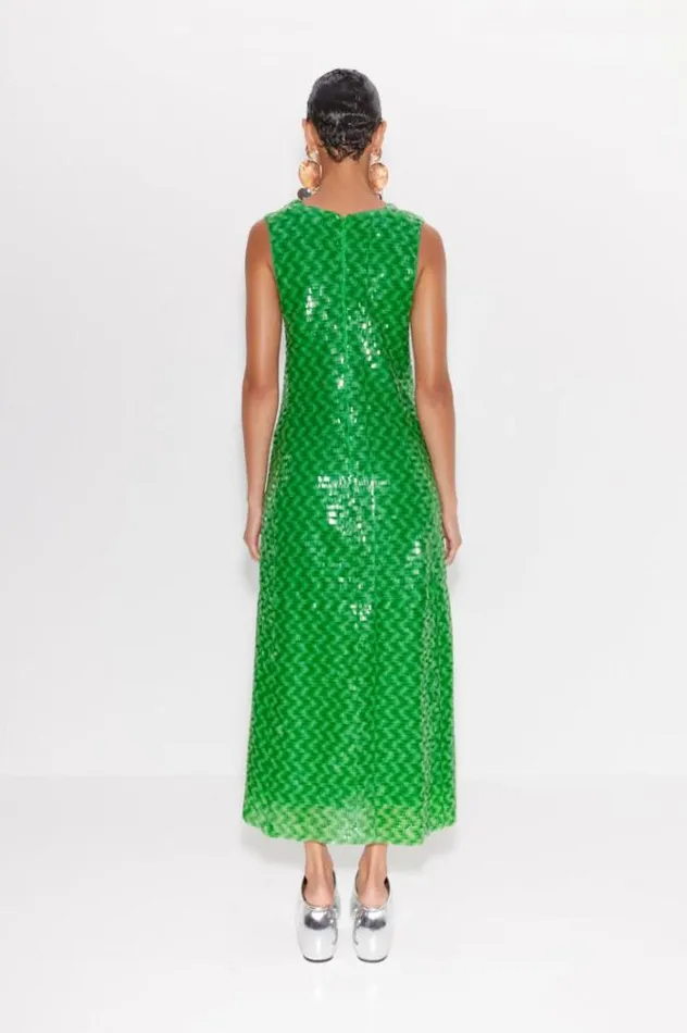 Simon Miller Dresses Nori Sequin Dress In Gummy Green Multi Gummy Green Multi 8211 Shop