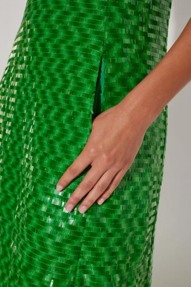 Simon Miller Dresses Nori Sequin Dress In Gummy Green Multi Gummy Green Multi 8211 Shop