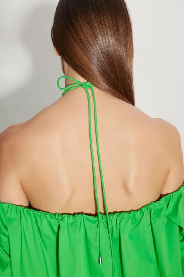 Simon Miller Dresses Oleander Poplin Dress In Gummy Green Gummy Green 8211 Shop