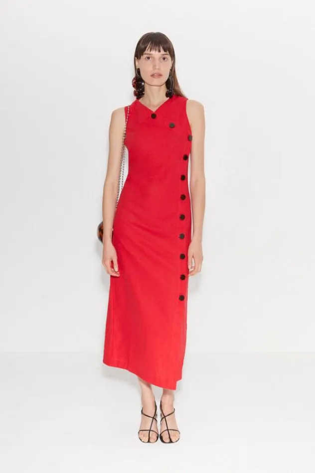 Simon Miller Dresses Phoenix Linen Dress In Paprika Paprika 8211 Shop