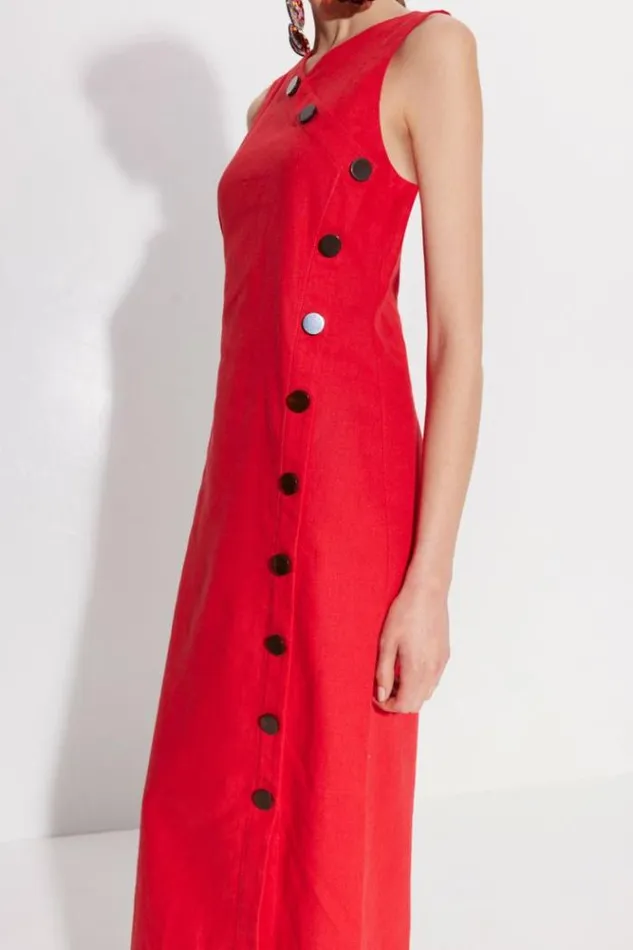 Simon Miller Dresses Phoenix Linen Dress In Paprika Paprika 8211 Shop