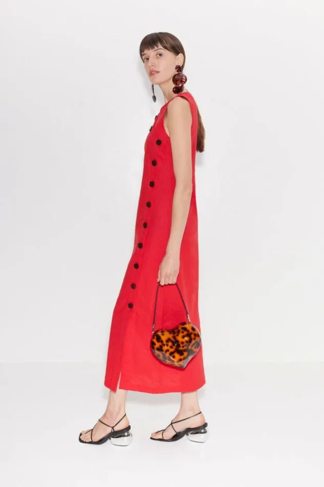 Simon Miller Dresses Phoenix Linen Dress In Paprika Paprika 8211 Shop