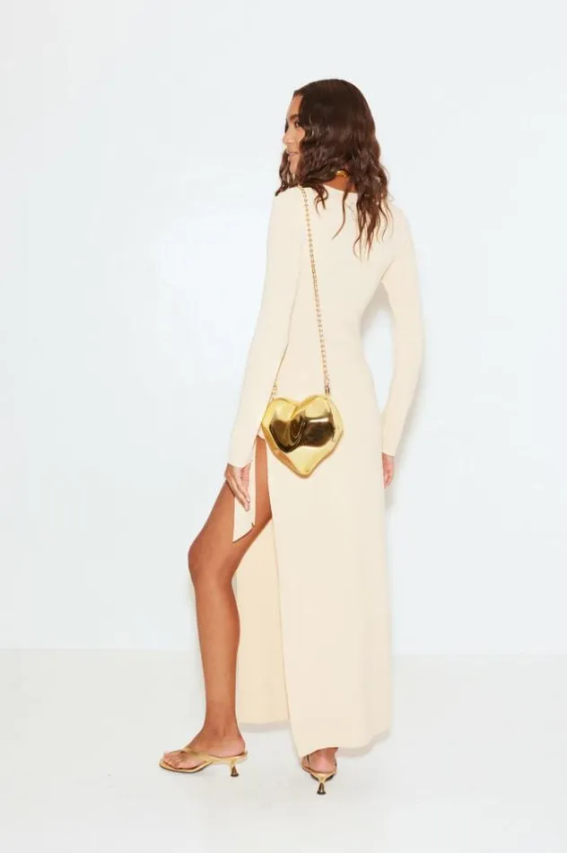 Simon Miller Knits Knits By Long Sleeve Junjo Dress In Cream Cream 8211 Shop