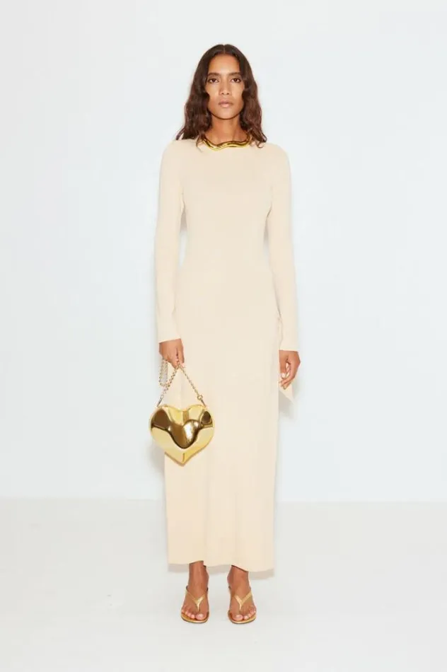 Simon Miller Knits Knits By Long Sleeve Junjo Dress In Cream Cream 8211 Shop