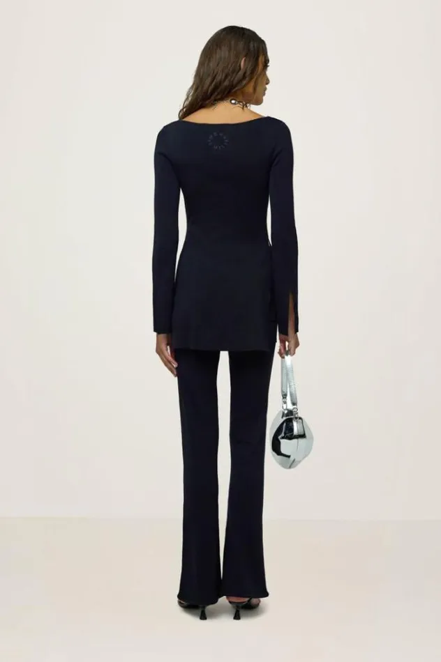 Simon Miller Knits Knits By Long Sleeve Zo Zo Top In Black Black 8211 Shop