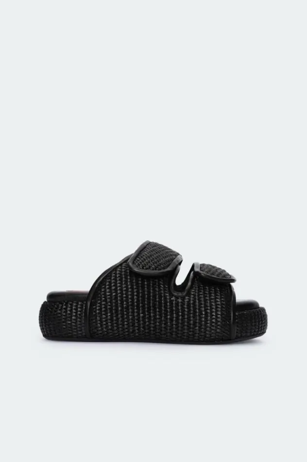 Simon Miller Sandals Cro Slide In Black Raffia Black Raffia 8211 Shop