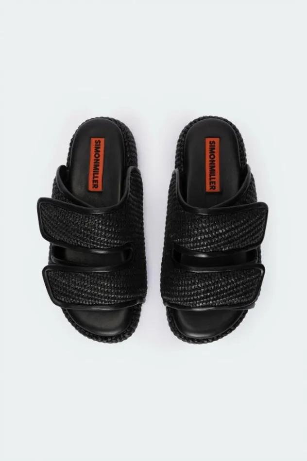 Simon Miller Sandals Cro Slide In Black Raffia Black Raffia 8211 Shop