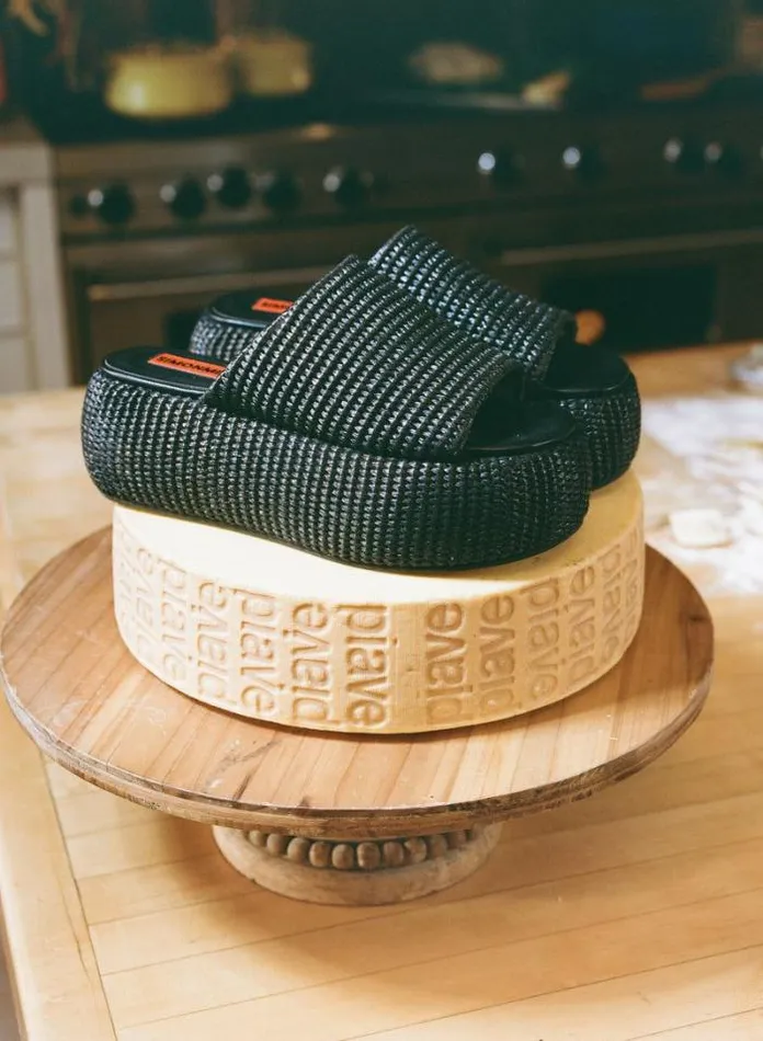 Simon Miller Sandals Raffia Cloudy Platform In Black Black 8211 Shop