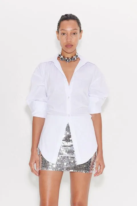 Simon Miller Tops Loch Poplin Button Up In Macadamia Macadamia 8211 Shop