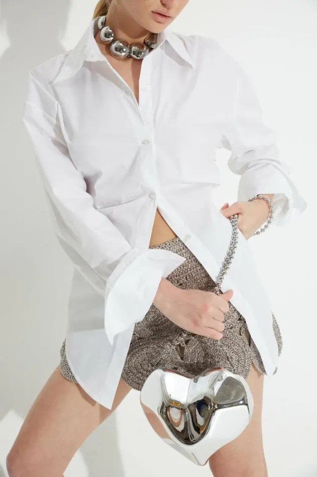 Simon Miller Tops Loch Poplin Button Up In Macadamia Macadamia 8211 Shop
