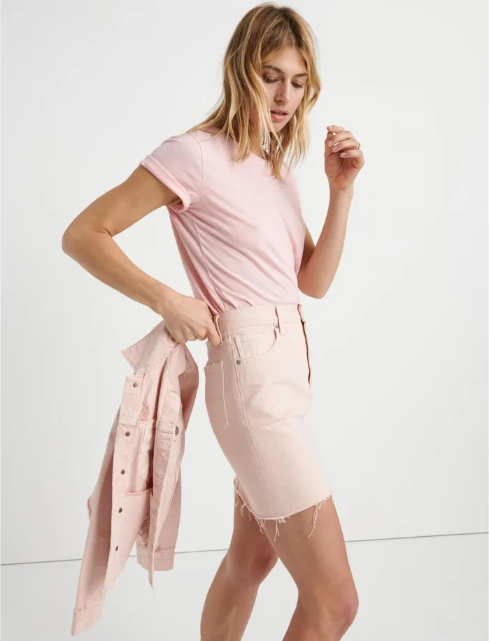 Skirts Women Lucky Brand Old Favorite Mini Skirt Vintage Rose Ct