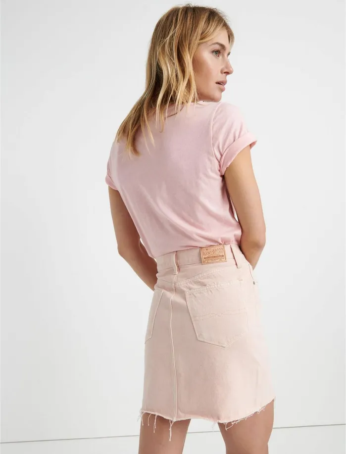 Skirts Women Lucky Brand Old Favorite Mini Skirt Vintage Rose Ct