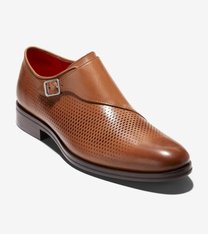 Smart Shoes Men Cole Haan Washington Grand Laser Monk Strap Shoes British Tandark Chocolate Smart Shoes Men Cole Haan Washington Grand Laser Monk Strap Shoes British Tandark Chocolate