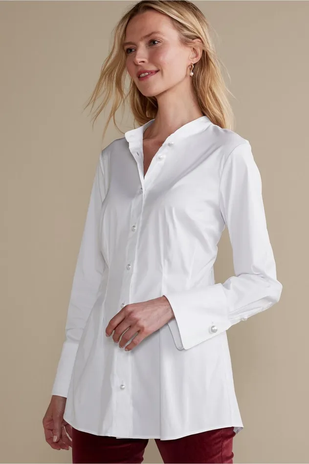Soft Surroundings Amia Shirt White Women Tops Soft Surroundings Amia Shirt White Women Tops