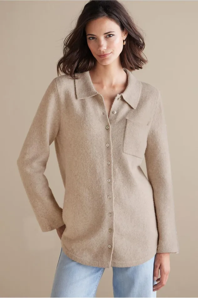 Soft Surroundings Charisse Cardigan Feather Heather Women Sweaters and Cardigans Soft Surroundings Charisse Cardigan Feather Heather Women Sweaters and Cardigans