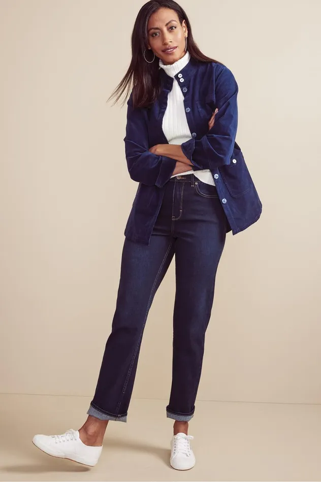 Soft Surroundings Cora Corduroy Shirt Navy Women Tops Soft Surroundings Cora Corduroy Shirt Navy Women Tops