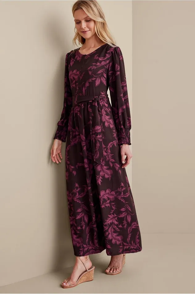 Soft Surroundings Dianthe Dress Wine Botanical Women Dresses Soft Surroundings Dianthe Dress Wine Botanical Women Dresses