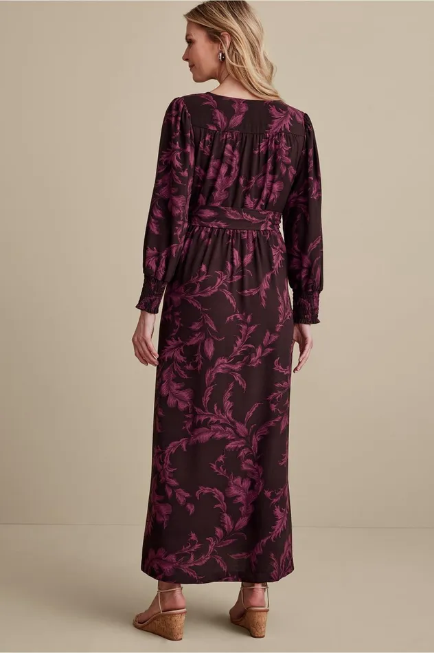 Soft Surroundings Dianthe Dress Wine Botanical Women Dresses Soft Surroundings Dianthe Dress Wine Botanical Women Dresses